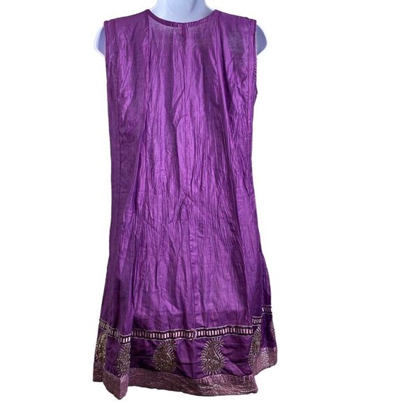 Women's Embroidered Sequins Sheath Dress‎ Sz 40 Sz M Indian Summer Festival - Picture 2 of 11